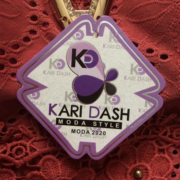 Kari Dash Renaissance Blouse Crop Floral Top Eyelet Peasant Cottagecore Festival - Picture 9 of 10